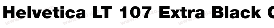 Helvetica LT 107 Extra Black Condensed字体转换